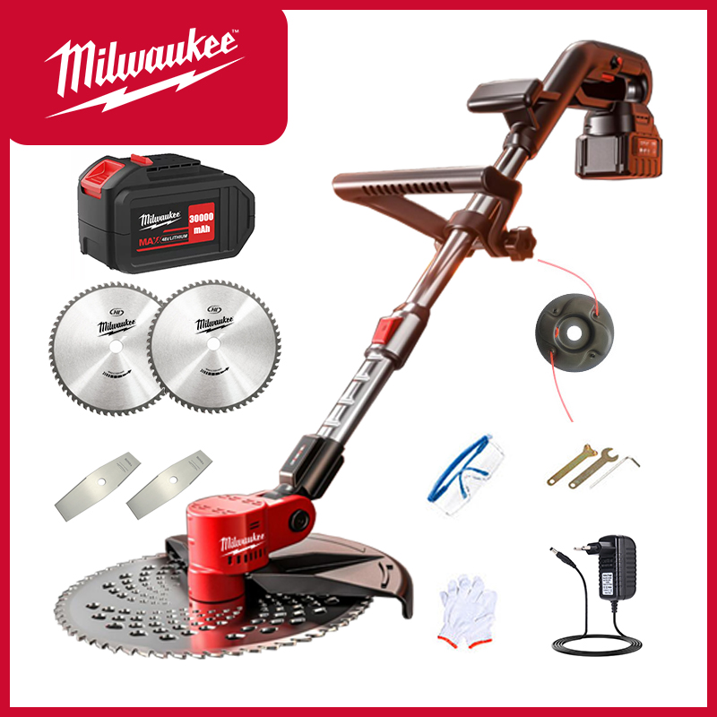 Kosačka na trávu Milwaukee 7000W 48V + jedna batéria + jedna nabíjačka