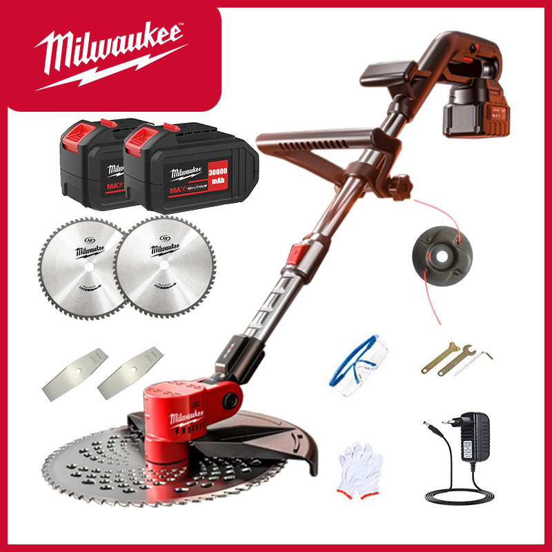 Kosačka na trávu Milwaukee 7000W 96V + dve batérie + dve nabíjačky